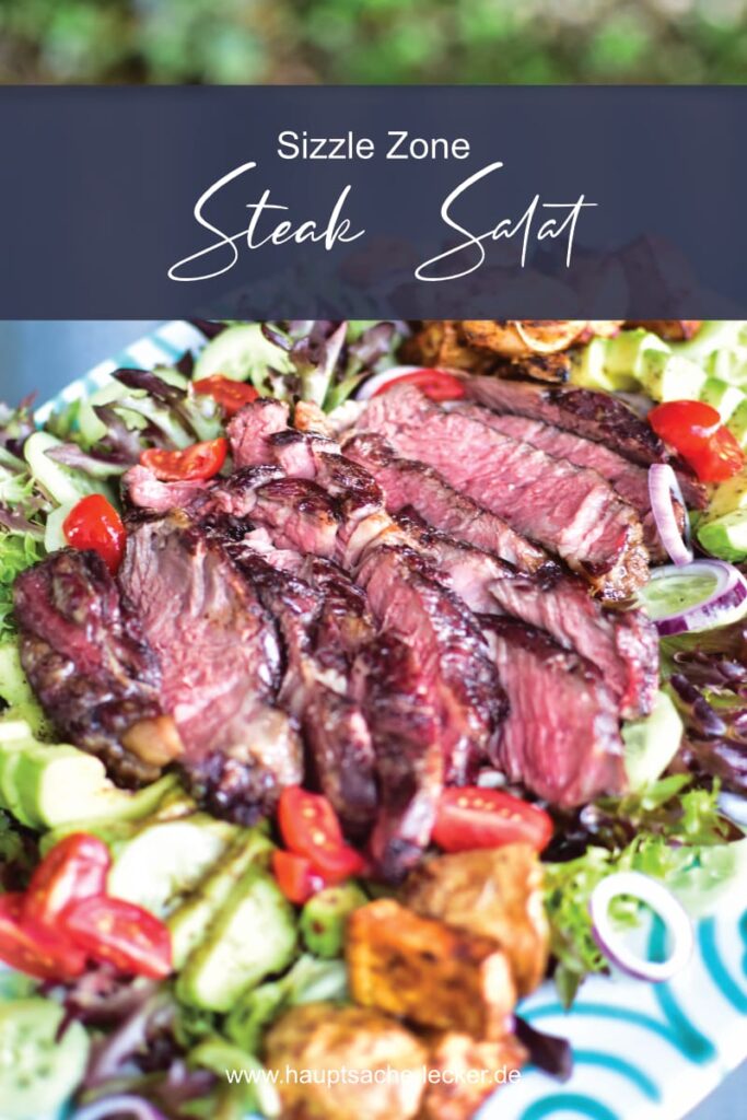 Salat mit Steakstreifen