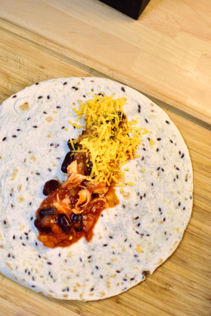 Füllung für Airfryer Hähnchen Taquitos mit Bohnen und Hähnchen