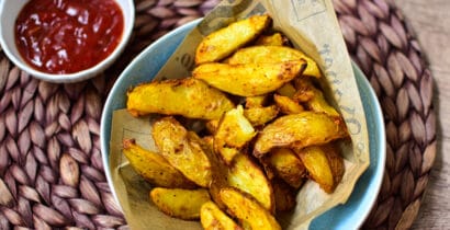 Kartoffelecken im Airfryer zubereiten