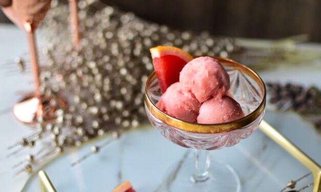 Grapefruit Sorbet aus der Ninja Creami *: festliches Dessert