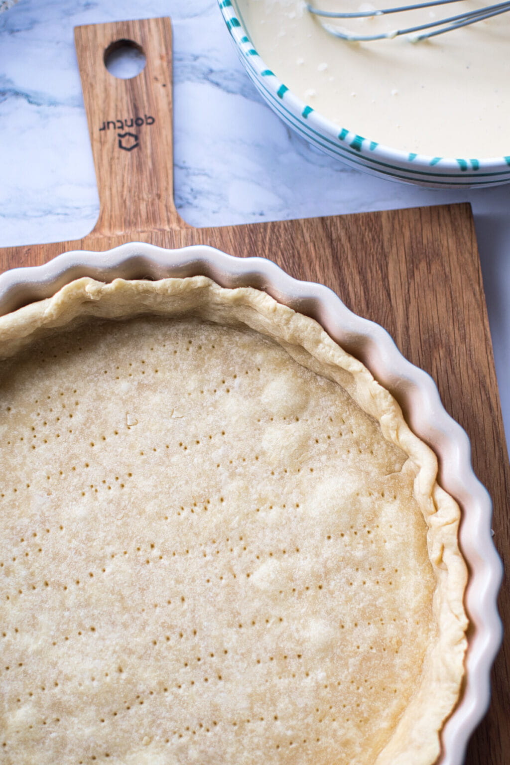 Birnen Gorgonzola Quiche - mit Pata Negra Schinken