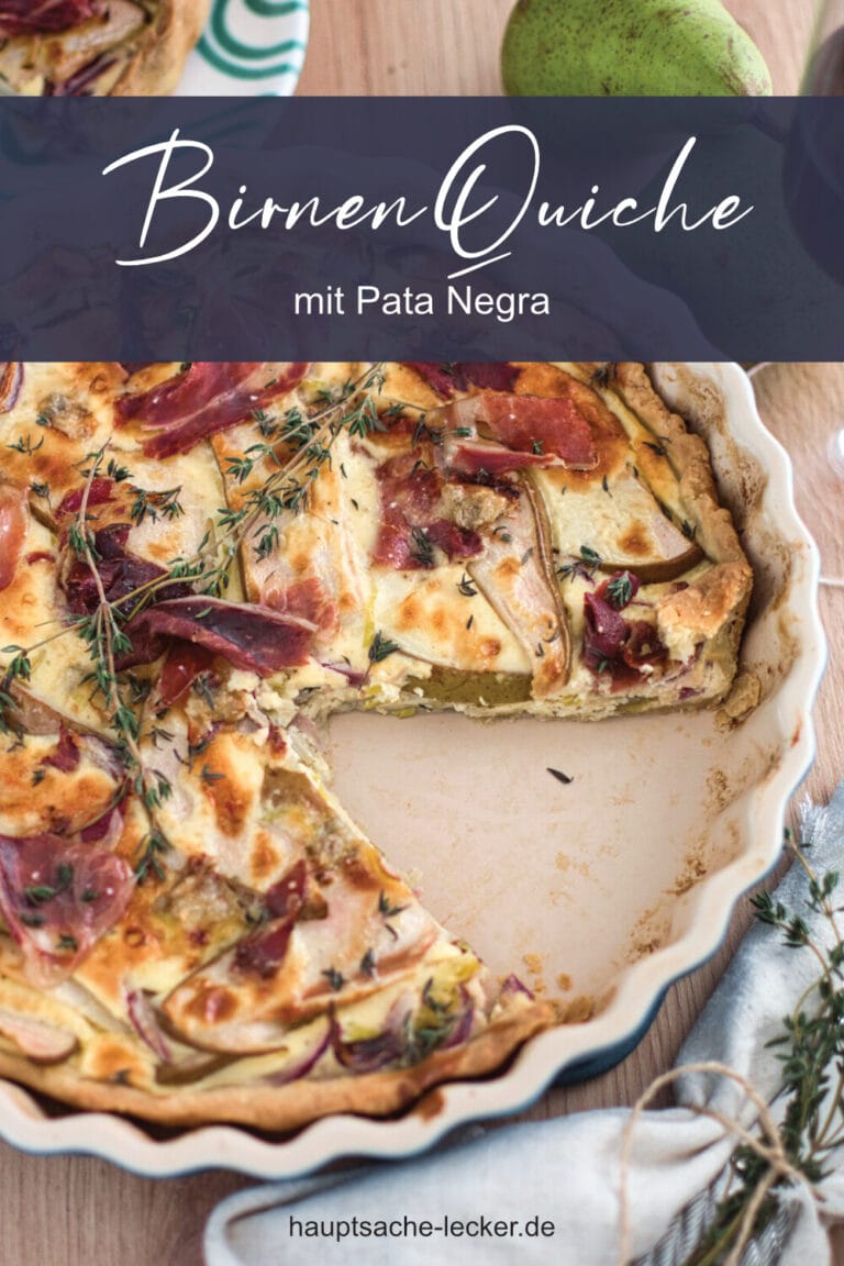 Birnen Gorgonzola Quiche - mit Pata Negra Schinken