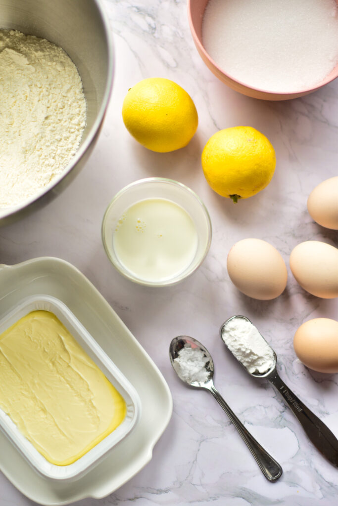 Zutaten für Weltbesten Zitronenkuchen