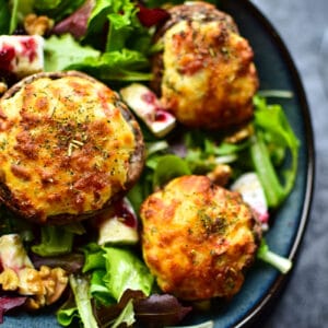 Rezept für gefüllte Champignons in der Heißluftfritteuse