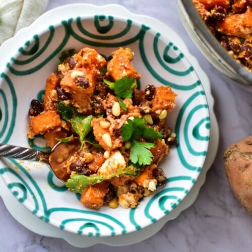 Süßkartoffel Salat mit Feta