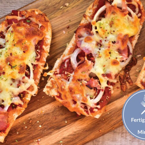 Pizza Baguette selbstgemacht
