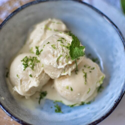 Hol dir mit diesem hausgemachten Kokos-Limetten-Eis eine tropische Auszeit und genieße den erfrischenden Hauch von Kokos und den prickelnden Zitruskick der Limette.