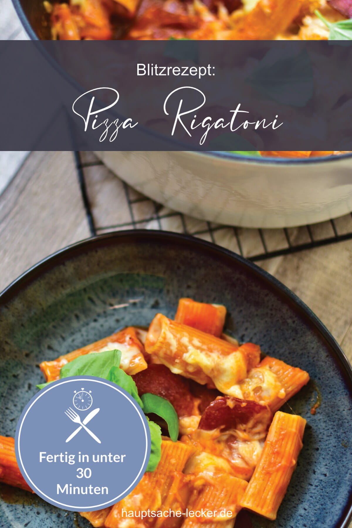 Pizza Rigatoni - One Pot Pasta « Hauptsache-Lecker