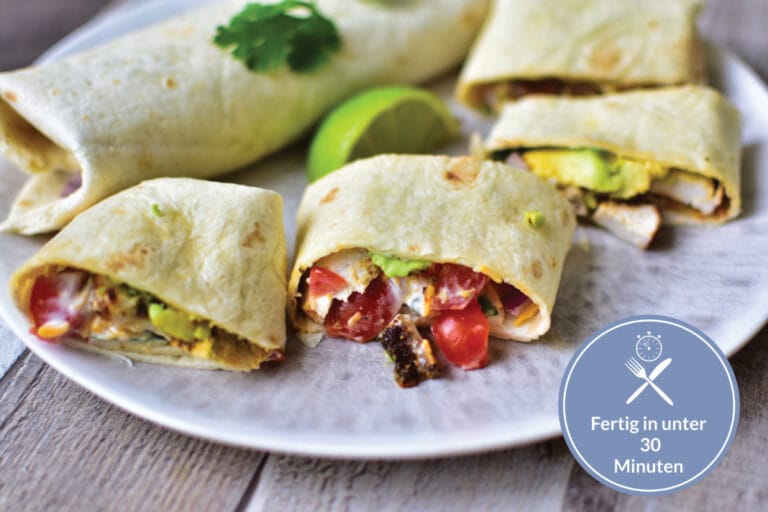 Schnelle Hähnchen-Avocado Wraps in unter 30 Minuten