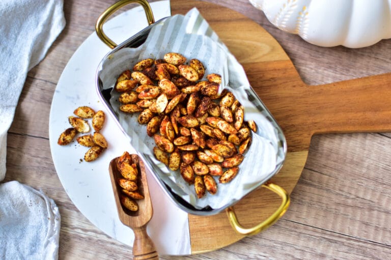 Kürbiskerne in der Heißluftfritteuse rösten