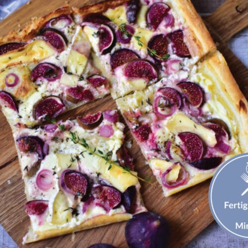 Camembert-Feigen Flammkuchen, schnell und lecker
