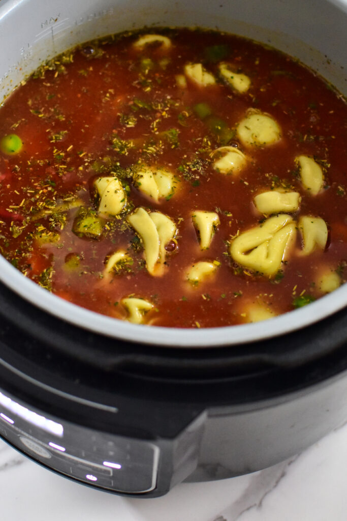 Suppe im Ninja Foodi mit der Druckkochtopf Funktion