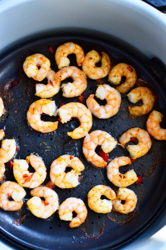 Garnelen werden im Airfryer zubereitet