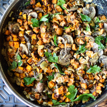 Einfaches Rezept für Süßkartoffelpfanne
