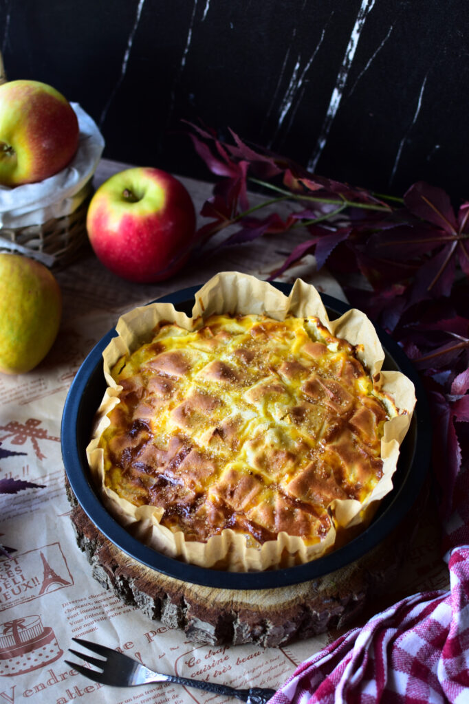 Einfacher Apfelkuchen mit der Heißluftfritteuse