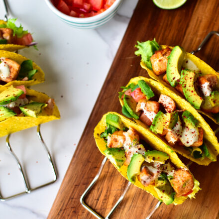 Lachs Tacos ganz einfach mit der Heißluftfritteuse