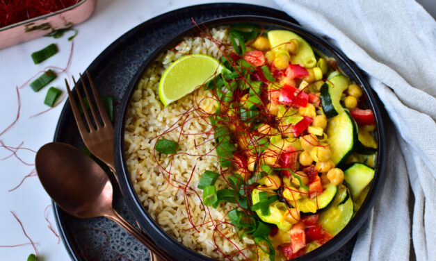 Cremiges Kichererbsen Curry aus dem Airfryer – schnell & gesund