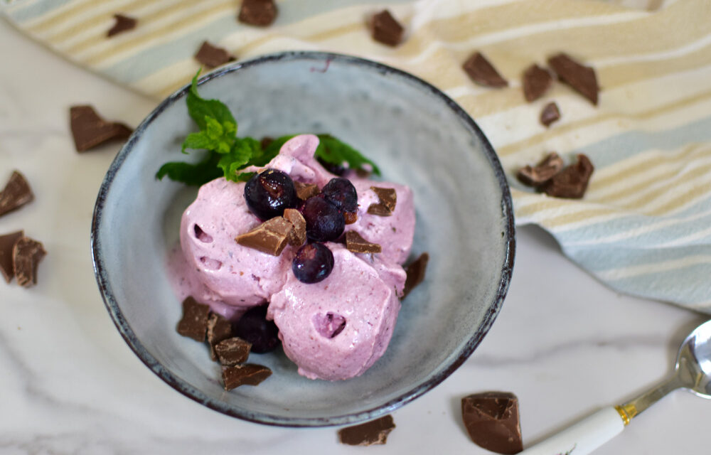 Blaubeer Frozen Joghurt im Ninja Creami Deluxe * – Sommergenuss pur