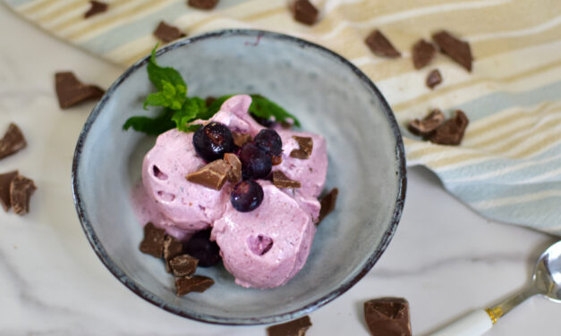 Blaubeer Frozen Joghurt im Ninja Creami Deluxe * – Sommergenuss pur