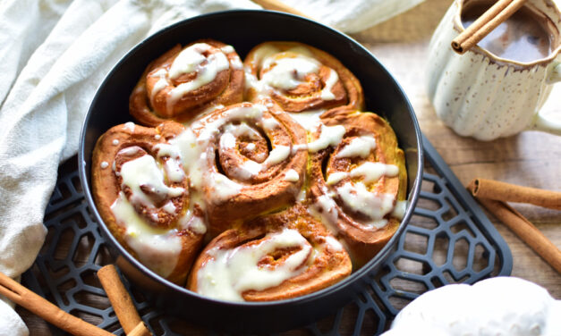 Zimtschnecken im Airfryer – Kürbis & Pumpkin Spice