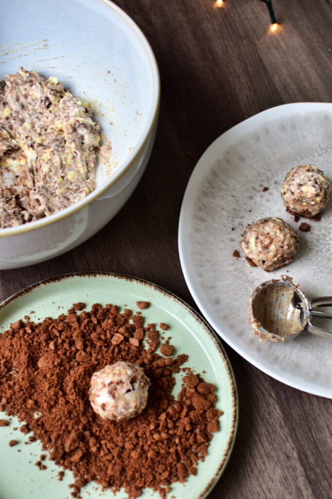 Zubereitung des einfachen Mini Käsekuchens.