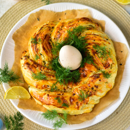 Rezeptbild für Blaetterteigkranz aus dem Airfryer