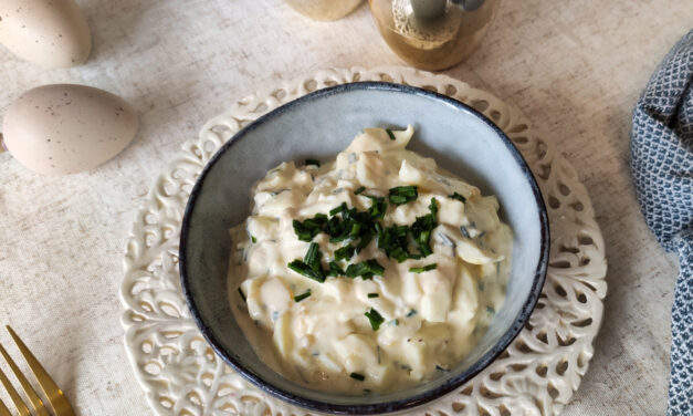 Cremiger Eiersalat mit Eiern aus dem Airfryer