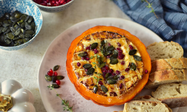 Ofenkäse im Kürbis aus dem Airfryer